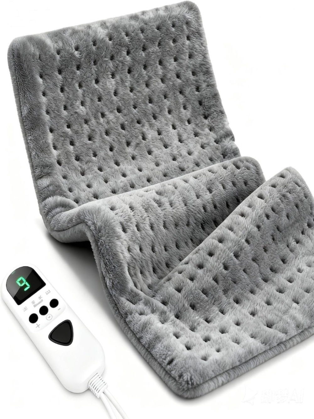 Electric Heating Pad 12x24 King Size Back Pain Relief 9 Heat Settings Gray XL